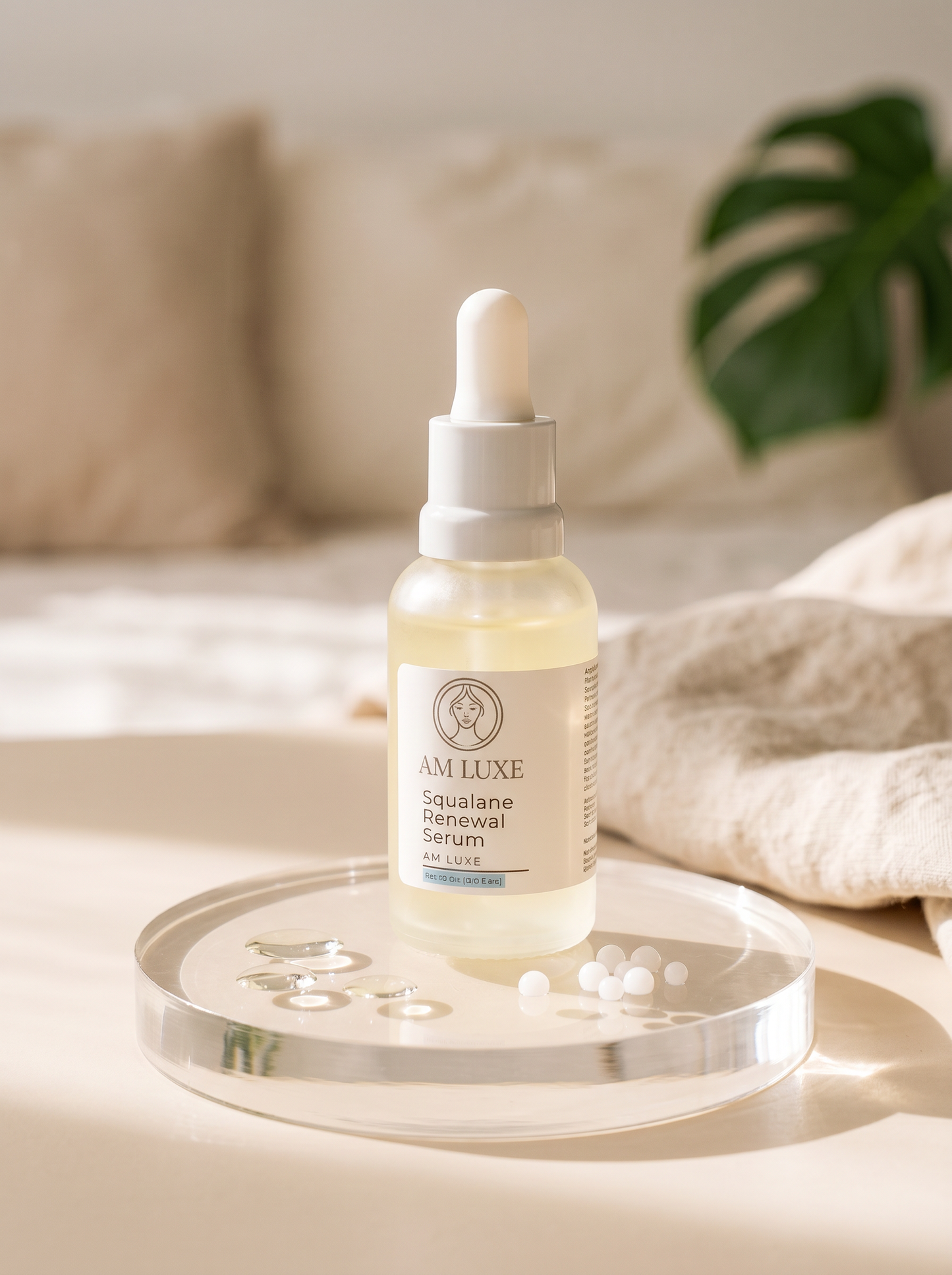 AM LUXE Squalane Renewal Serum | Plumps, Hydrates & Visibly Plumper Skin Overnight