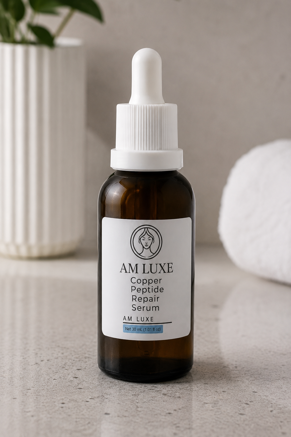 AM LUXE Copper Peptide Repair Serum I Firms, Repairs & Renews